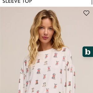 Z Supply loungewear top with dog print